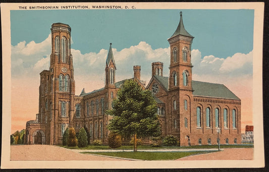The Smithsonian Institution, Washington D. C., Maryland -  Vintage Museum Postcard