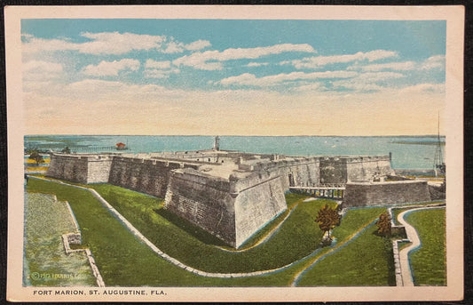Fort Marion, St. Augustine, Florida - Vintage 1912 History Postcard