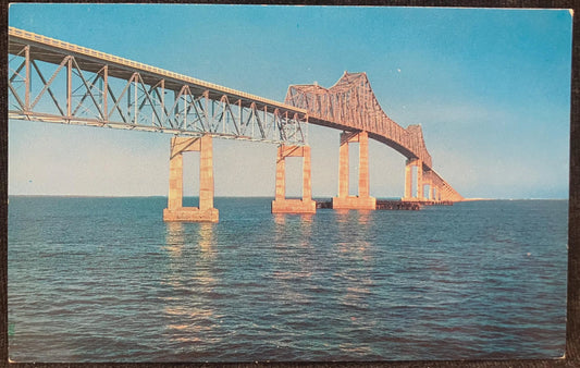 The Sunshine Skyway Connecting St. Petersburg and Palmetto, Florida - Vintage Bridge Postcard