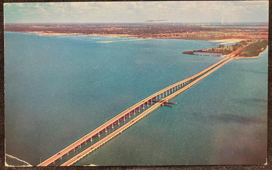 The Gandy Bridge, Florida - Color: La Verne Smith - Vintage Bridge Postcard