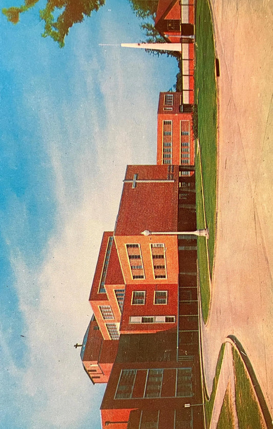 Mercy Hospital, Vicksburg, Mississippi - Color: Woody Ogden - Vintage Hospital Postcard