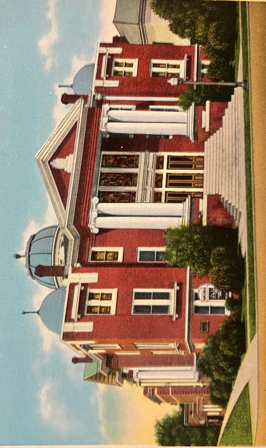 First Baptist Church, Brookhaven, Mississippi - Vintage Church Postcard