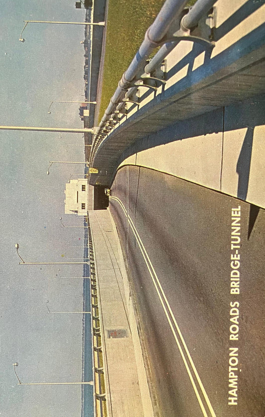 Hampton Roads Bridge-Tunnel - Photo: Edw. W. Fariss - Vintage Bridge Postcard
