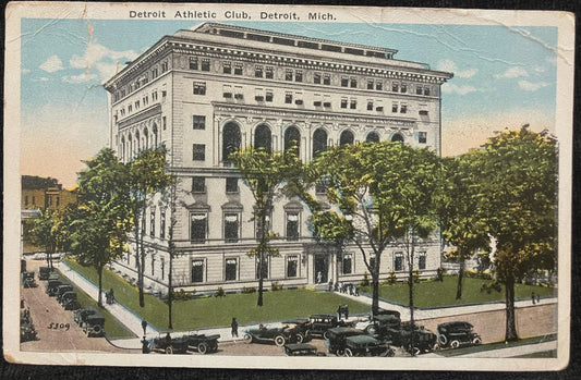 Detroit Athletic Club, Detroit, Michigan - Vintage Postcard