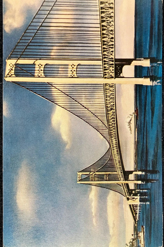 The Mackinac Bridge - Michigan - Designed by Dr. D. B. Steinman- Vintage Bridge Postcard