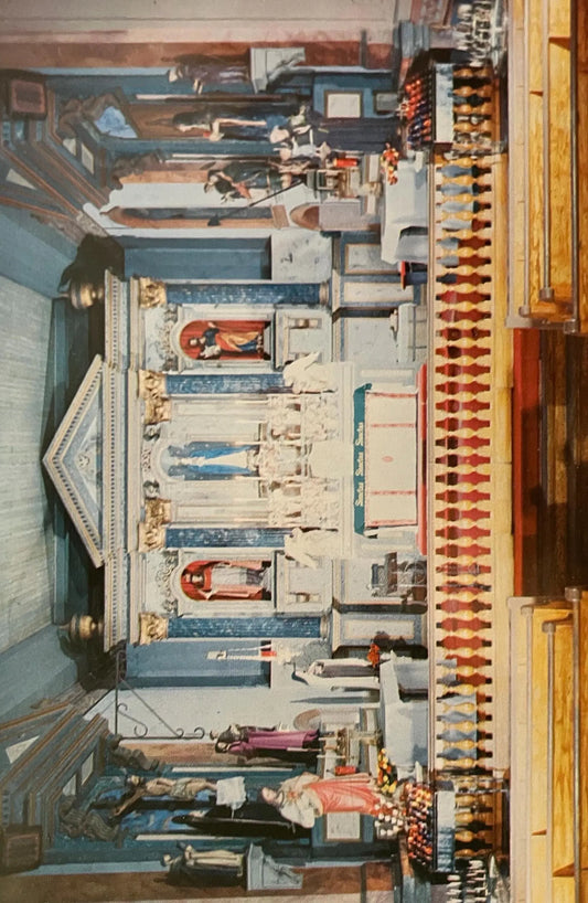 Altar of Mission San Buenaventura - California - Ektachrome: Les Stephens - Vintage Church Postcard