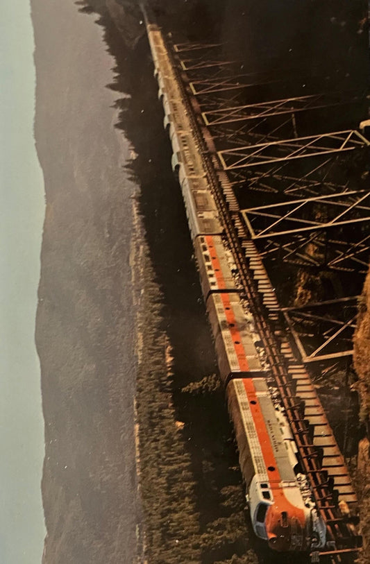 Western Pacific R. R. Co. - Western Pacific No. 18 “The California Zephyr” near Portola, California - Vintage Train Postcard