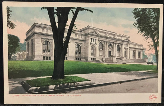 Washington Public Library, District of Columbia - Detroit Publishing Co. - Vintage Library Postcard