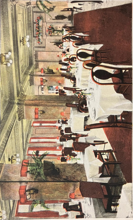 Dining Room, Hotel Lafayette, 16th and Eye Streets, N. W., Washington, DC -  Vintage Hotel Postcard