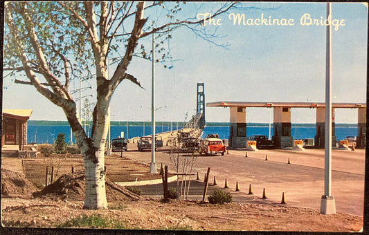 The Mackinac Bridge, Michigan - Vintage Bridge Postcard