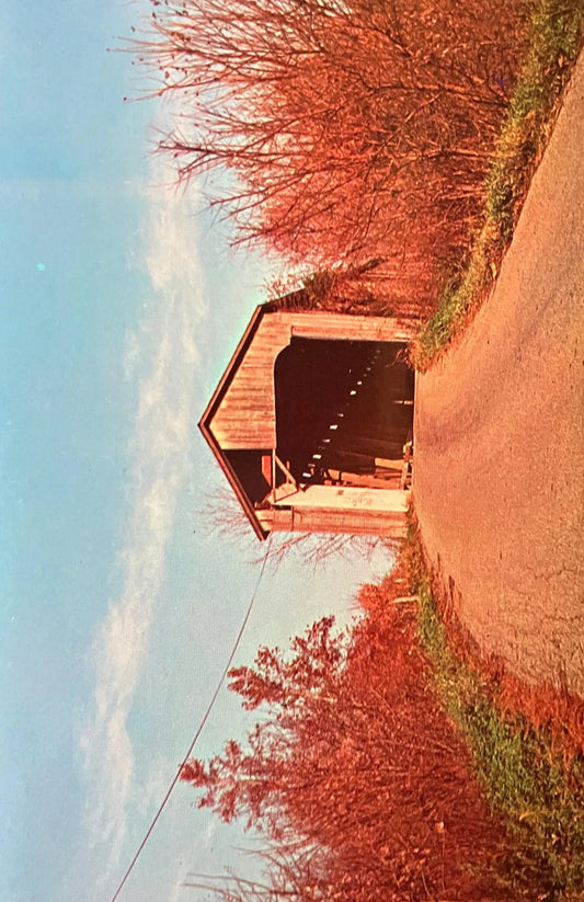 Fairfield Bridge near Fairfield, Indiana - Photo: John V. Pontiere Jr. - Vintage Postcard