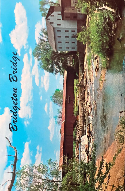 Bridgeton Bridge - Bridgeton, Indiana - Photo: Parrish - Vintage Covered Bridge Postcard