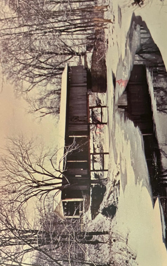 Eagleville Bridge in Ashtabula County, Ohio - Photo: Alva Smith - Vintage Covered Bridge Postcard
