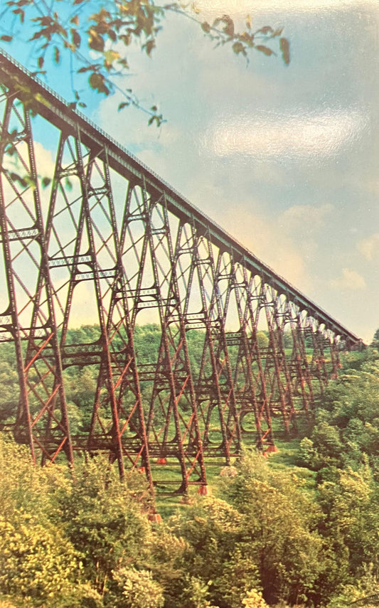Kinzua Bridge - Pennsylvania - Ektachrome by Richard C. Miller - Vintage Postcard