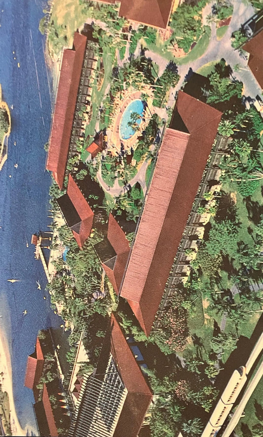 The Polynesian Village in Walt Disney World, Florida - Vintage Resort Postcard