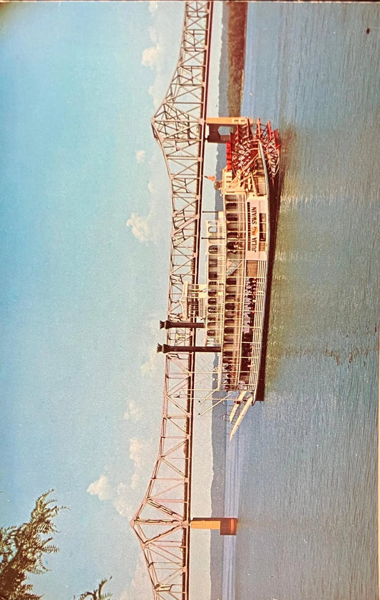 Julia Belle Swain - Peoria, Illinois - Photo: Ray - Vintage Boat Postcard