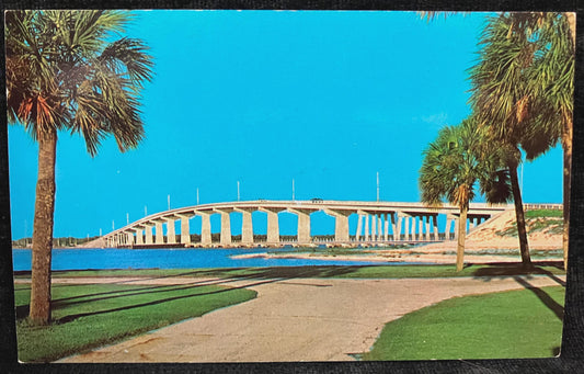 Marco Island Bridge - Florida - Vintage Bridge Postcard