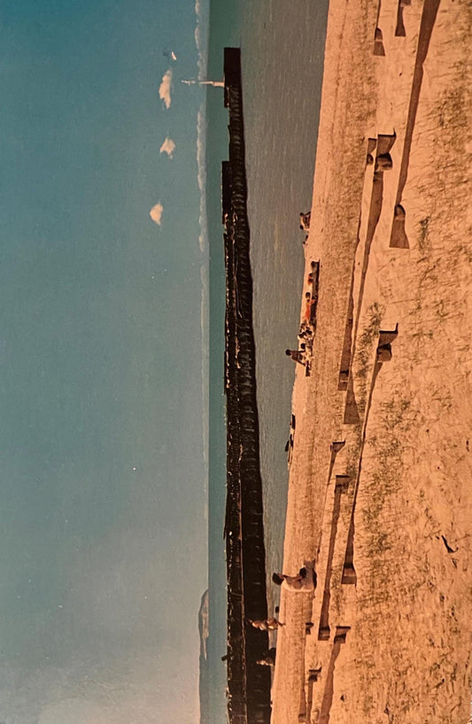 Lake Michigan from Leland, Michigan - Ektachrome: Rader - Vintage Beach Lake Postcard