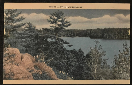 Greetings from Manistee, Michigan - Scenic Vacation Wonderland - Vintage Nature Postcard