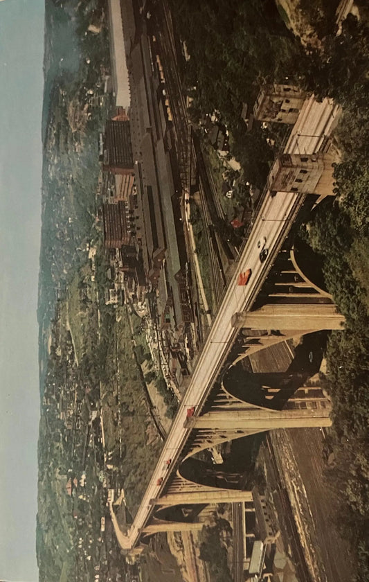 The Westinghouse Bridge near Pittsburgh, Pennsylvania - Photo: Paul M. Penney - Vintage Bridge Postcard
