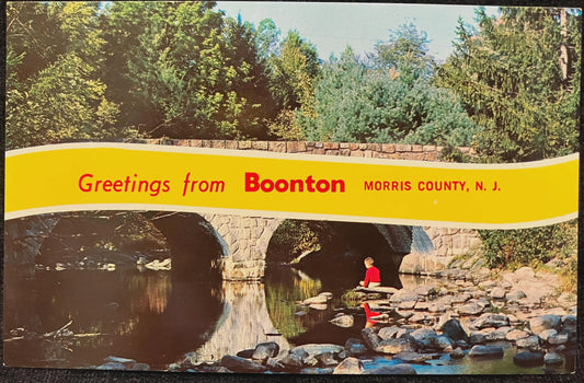 Greetings from Boonton, Morris County, New Jersey - Vintage Postcard