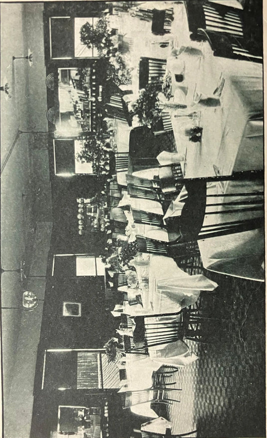 The Dining Room, Hotel Bartlett, Charlevoix, Michigan - Vintage Hotel Postcard