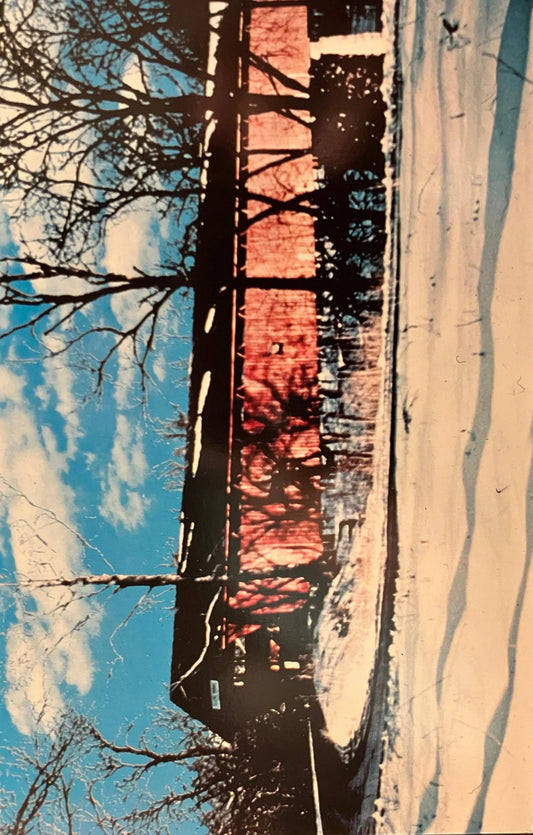 Eller-Heady Bridge in Hamilton County, Indiana - Photo by Jack Selfres - Vintage 1950s Covered Bridge Postcard