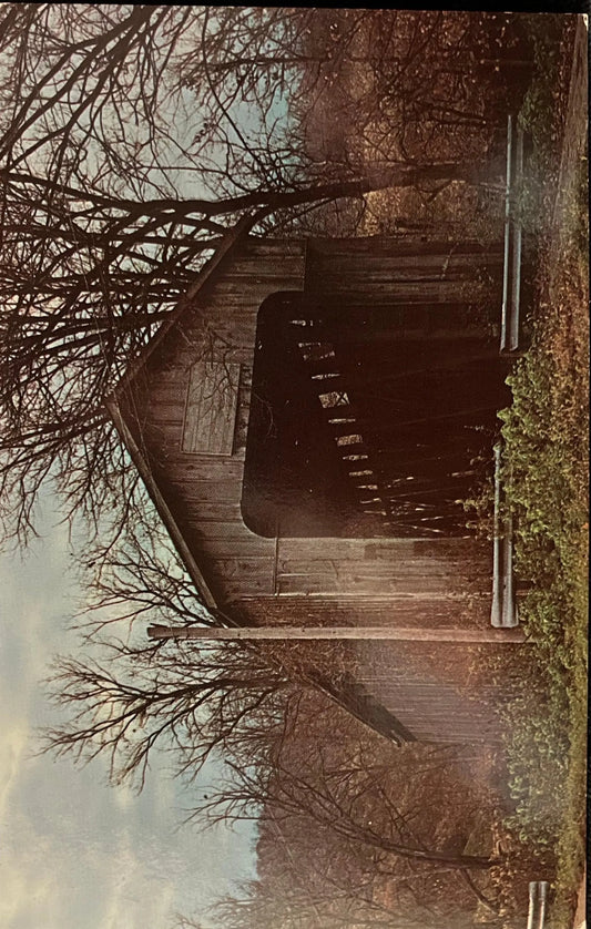 Lower Blue Creek Bridge near Brooksville, Indiana - Photo by John V. Pontiere - Vintage Covered Bridge Postcard
