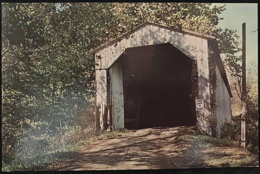 Cade's Mill Bridge - Veedersburg, Indiana -  Covered Bridge Postcard