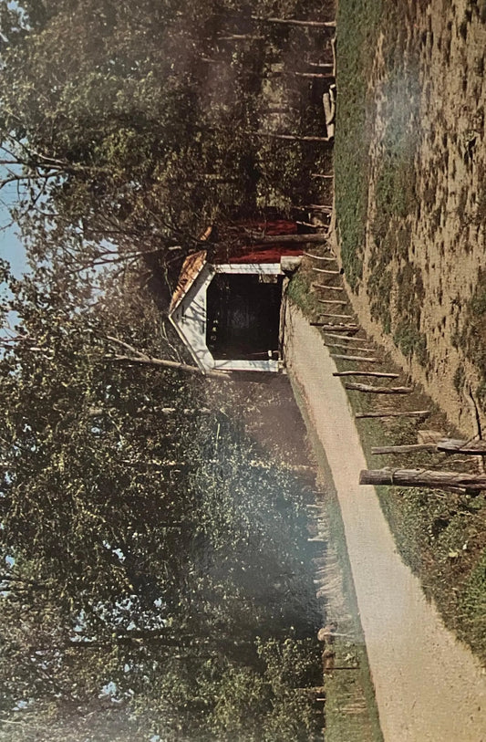 Bowsher Ford Bridge near Tangier, Indiana - Photo by John V. Pontiere Jr. - Vintage Covered Bridge Postcard