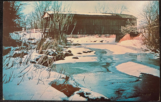 Callender Bridge - Ashtabula County, Ohio - Covered Bridge Postcard
