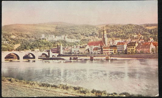 The Heidelberg Mountains - Vintage Germany Postcard