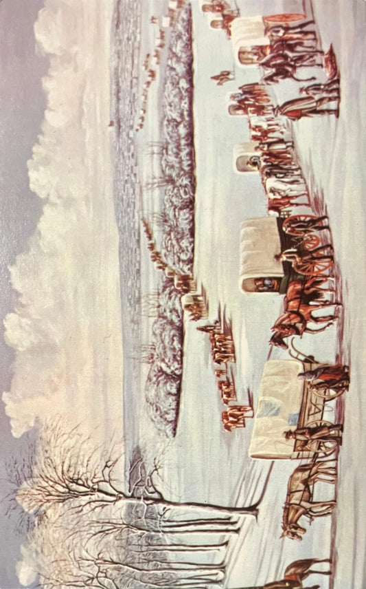 Nauvoo Visitors Center, Nauvoo, Illinois - Vintage Winter Postcard