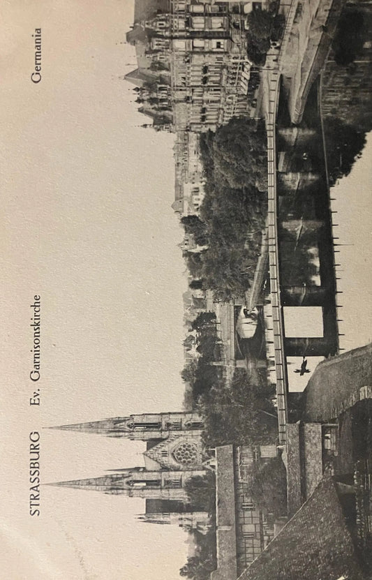 Strassburg - Ev. Garnisonskirche - Germania - Vintage Germany Postcard