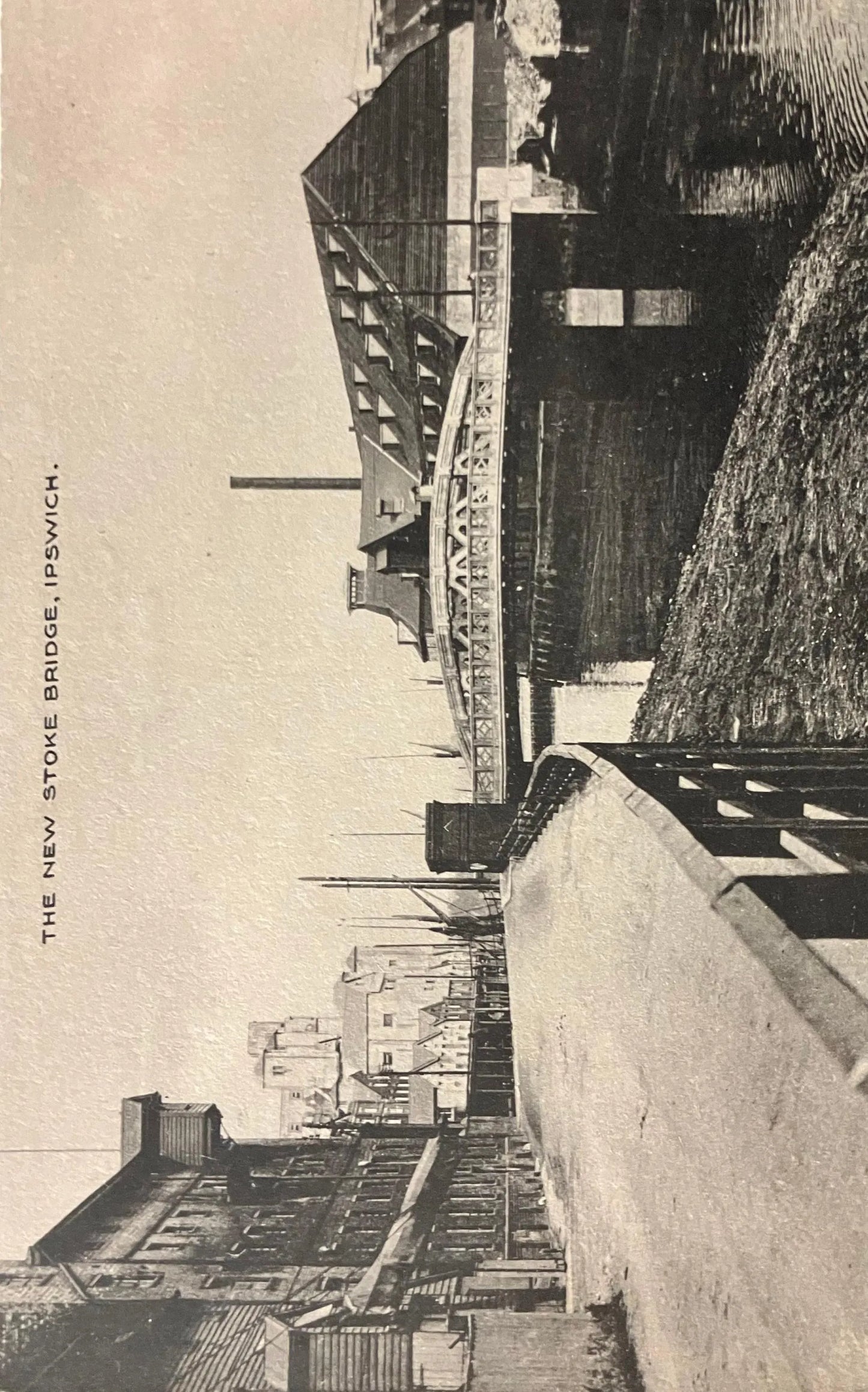 The New Stoke Bridge, Ipswich - Vintage British Postcard - Made in Great Britain