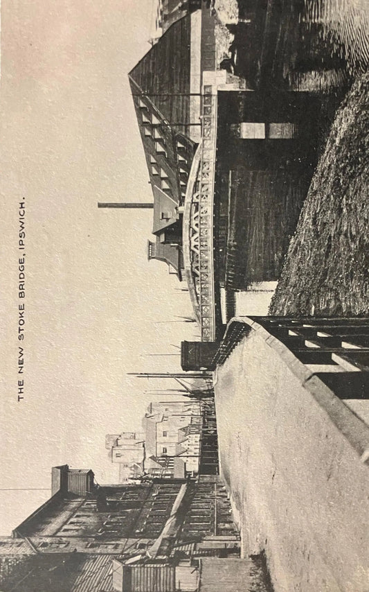 The New Stoke Bridge, Ipswich - Vintage British Postcard - Made in Great Britain