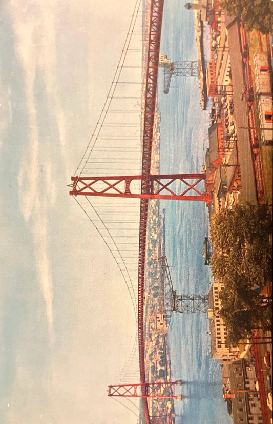 Angus L. Macdonald Memorial Bridge in Halifax, Nova Scotia - Vintage Postcard