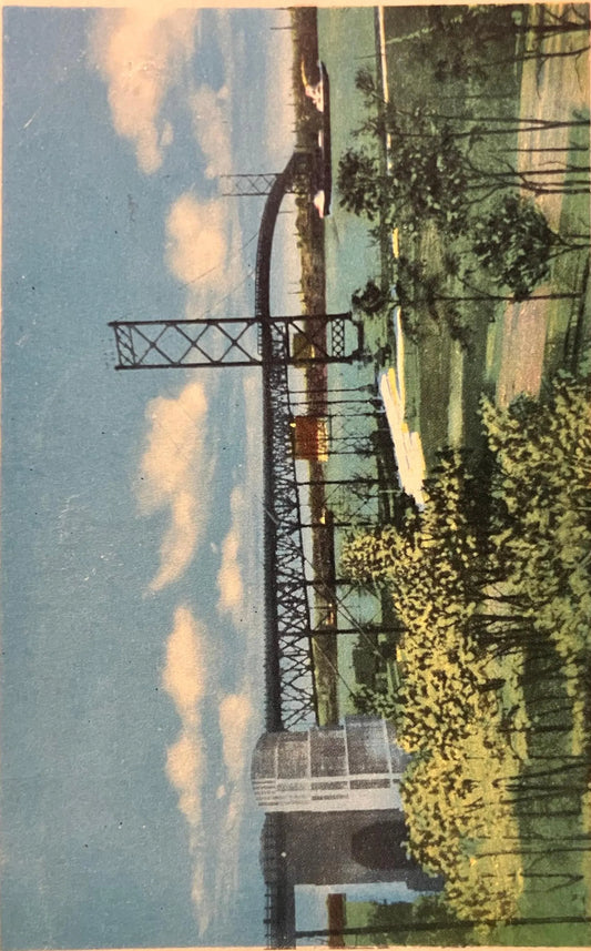 Ambassador Bridge, Windsor, Canada - Vintage Postcard