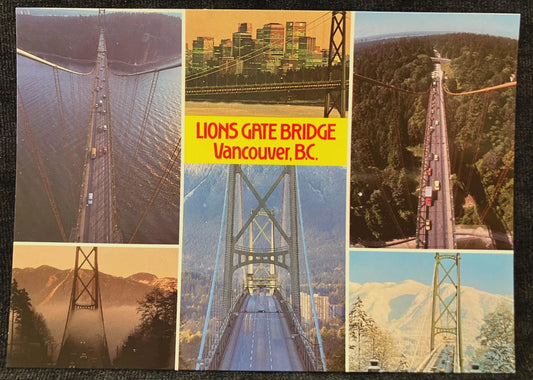 Lions Gate Bridge, Vancouver, British Columbia, Canada - Photos by Photo/Graphics - Vintage Postcard