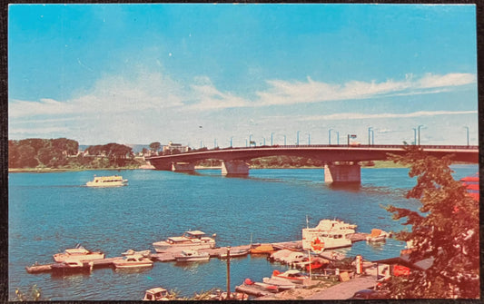 MacDonald-Cartier Bridge over the Ottawa River, Ontario, Canada - Vintage Postcard