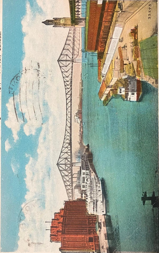 The New Montreal-Longueuil Bridge, Montreal, Canada - Vintage Postcard