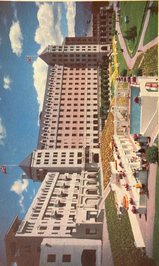 Canadian Rockies - C.P.R. Chateau, Lake Louise - 1956 Vintage Postcard