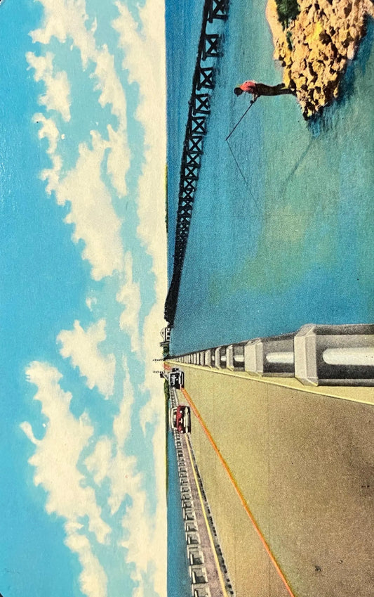 Indian Key Bridge Overseas Highway - Florida Keys Bewteen Miami and Key West, Florida - Vintage Postcard
