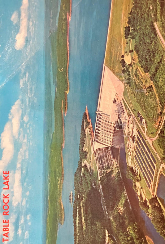 Table Rock Lake and Dam - Missouri - Vintage Postcard