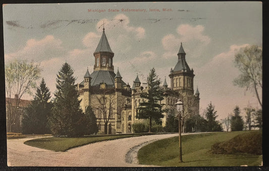 Michigan State Reformatory, Ionia, Michigan - Printed in Germany - Vintage Postcard
