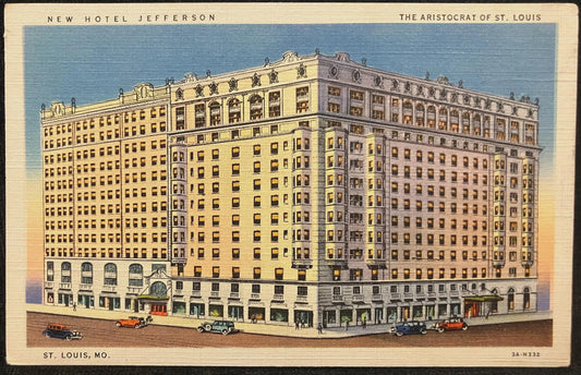 New Hotel Jefferson - The Aristocrat of St. Louis - St. Louis, Missouri - Vintage Postcard