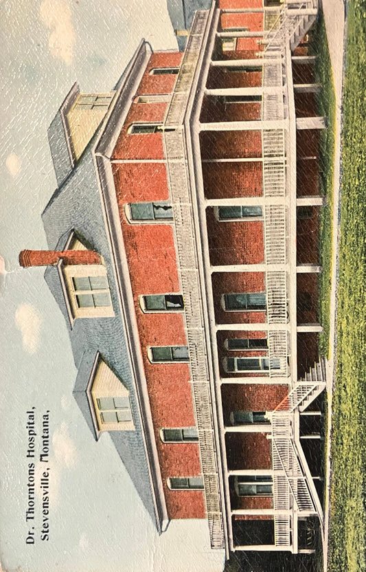 Dr. Thornton's Hospital, Stevensville, Montana - Vintage Postcard