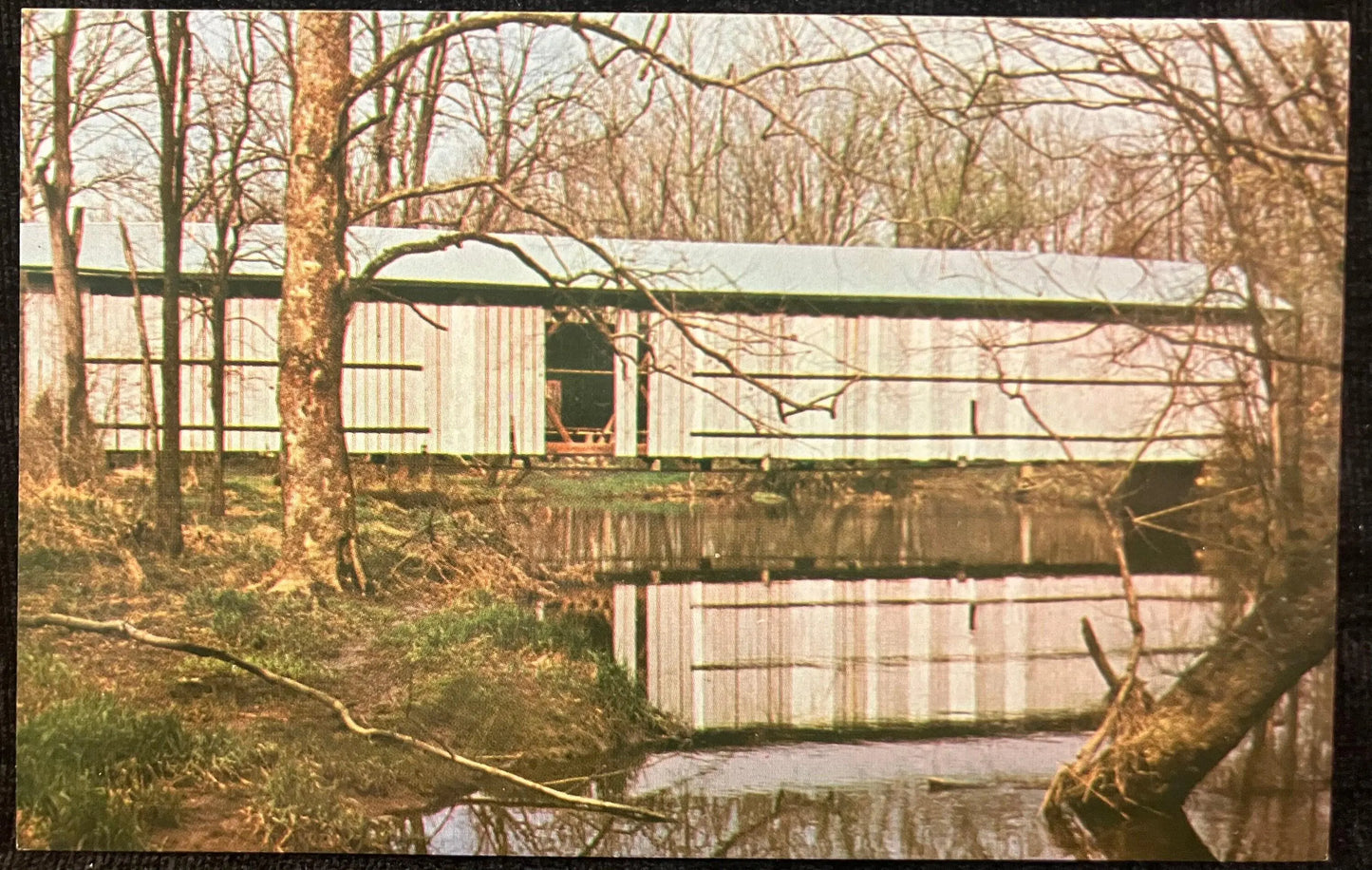Bloomingrove Bridge, Rome, Ohio - Photo by Clyde Dillon - Vintage Postcard