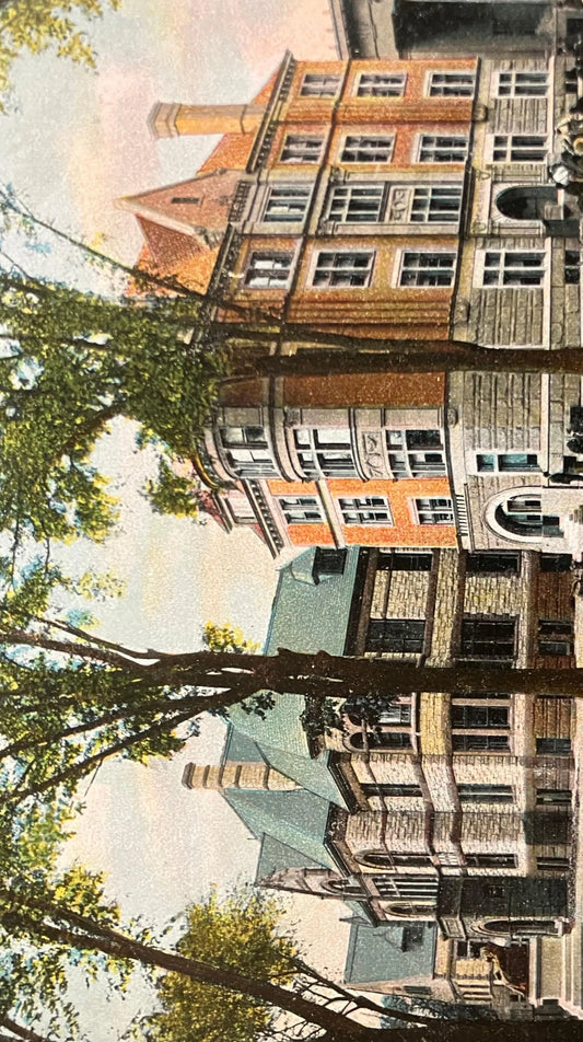 Seminary Gurley & Russell Sage Hall, Troy, New York - Made in Germany - Vintage Postcard