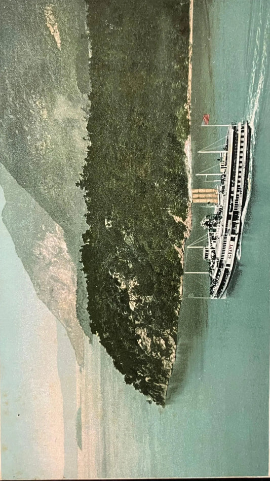 Day Line Steamer on the Hudson - Copyright 1905 Detroit Publishing Co - Vintage Postcard